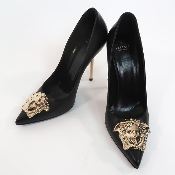 versace logo heels